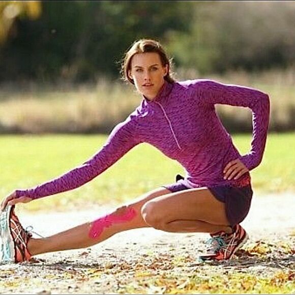 Athleta Mendoza Purple & Pink Space Dye Quarter Zip Running Pullover Jacket XXL - Picture 4 of 15